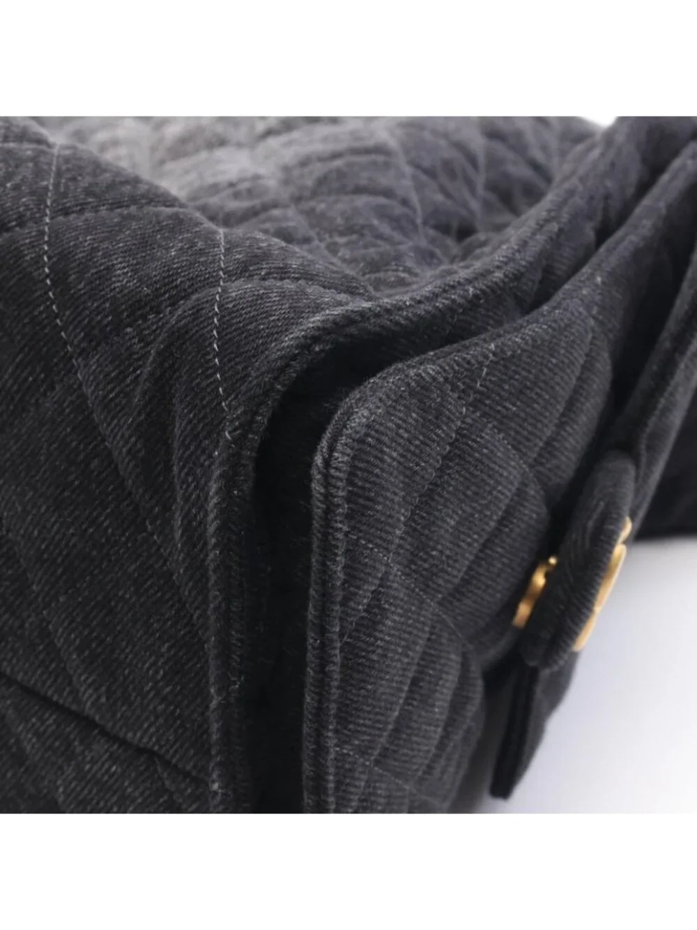 Chanel Shoulder Bag 25 Large Shopping Denim Black